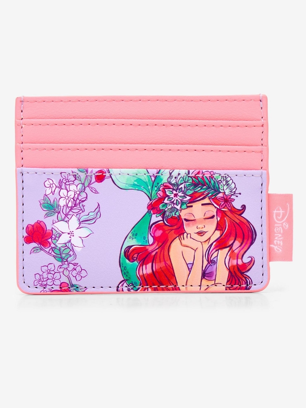 Loungefly Disney Little Mermaid Ariel Day Dreaming Floral Card Holder NWT
